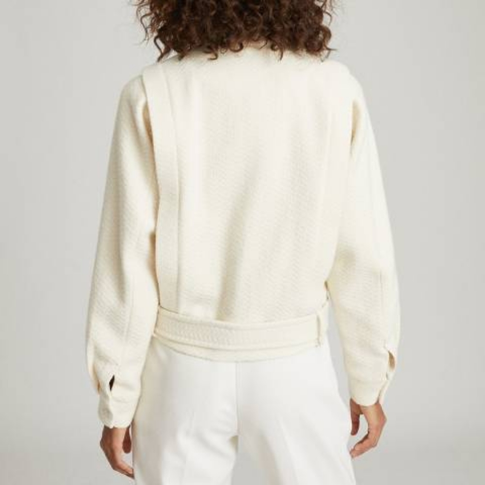 NWT REISS | Clara Wool Blend Biker Jacket - Picture 5 of 12
